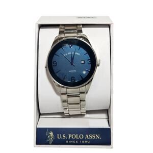 U.S Polo Assn. Men's Bracelet Watch With Blue Dial New Open Box